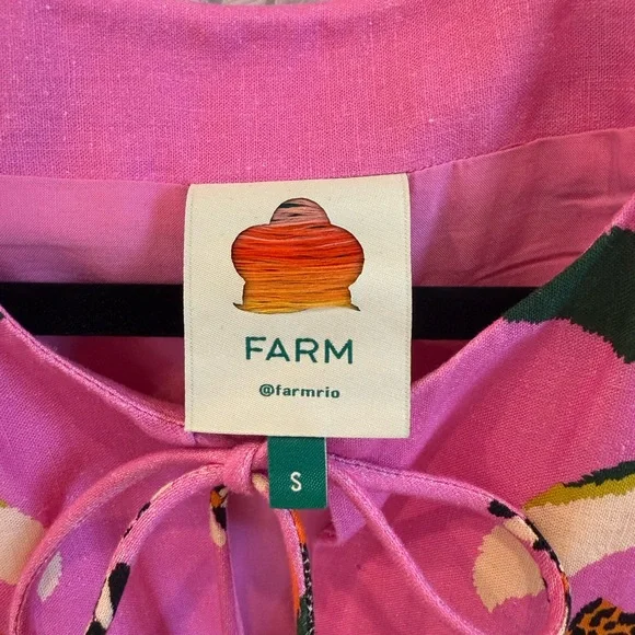 FARM Rio Tropical Embroidered Mini Dress — Size Small, Worn Once - Picture 3 of 3